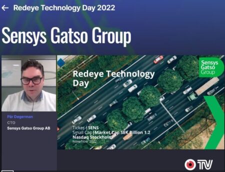 Sensys Gatso presenterar på Redeye Technology Day 2022
